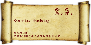 Kornis Hedvig névjegykártya